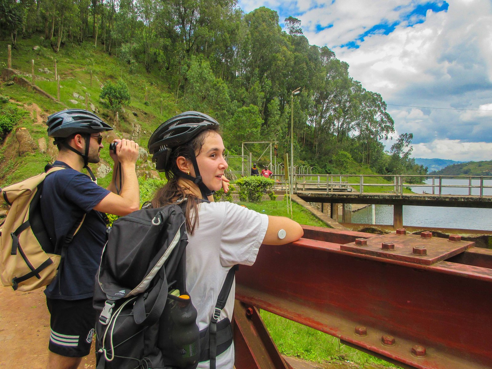 Cycling along Lake Kivu